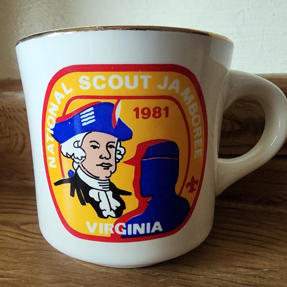 Vintage Boy Scouts of America Mug Cup National Jamboree 1981 Virginia See Desc.